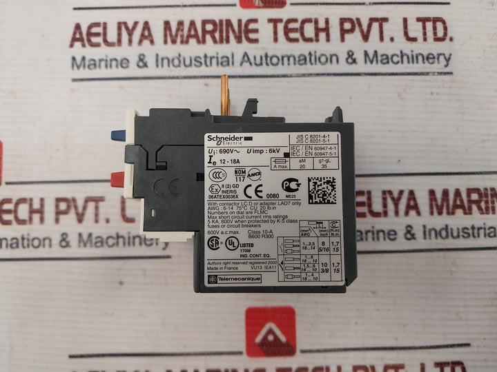 Schneider Electric/Telemecanique Lrd 21 Overload Relay 12-18A