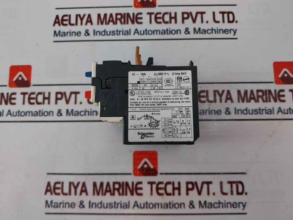 Schneider Electric/Telemecanique Lrd 21 Thermal Overload Relay 12-18 A