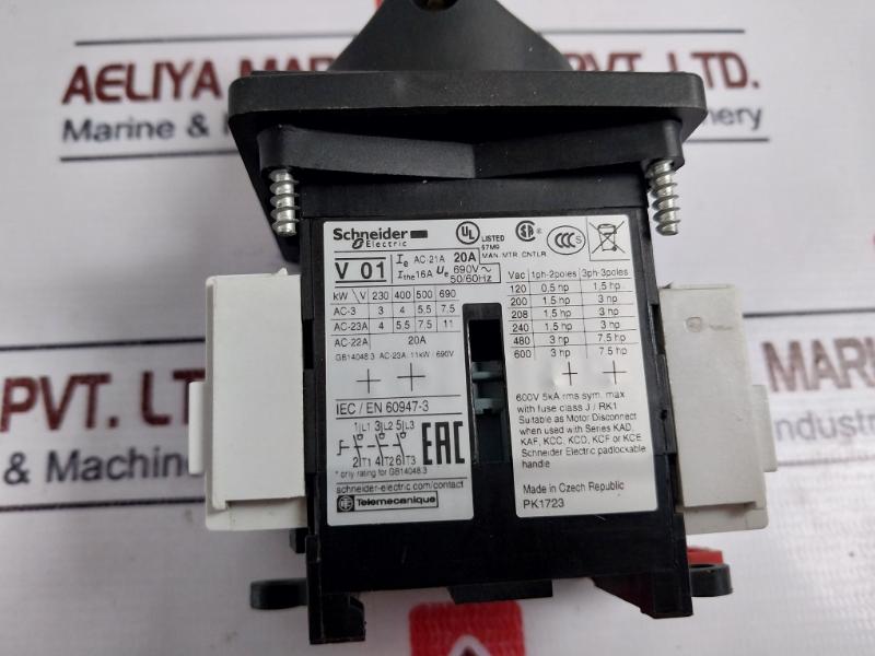 Schneider Electric Telemecanique V01 20a 690v Ac-21a Disconnect Switch