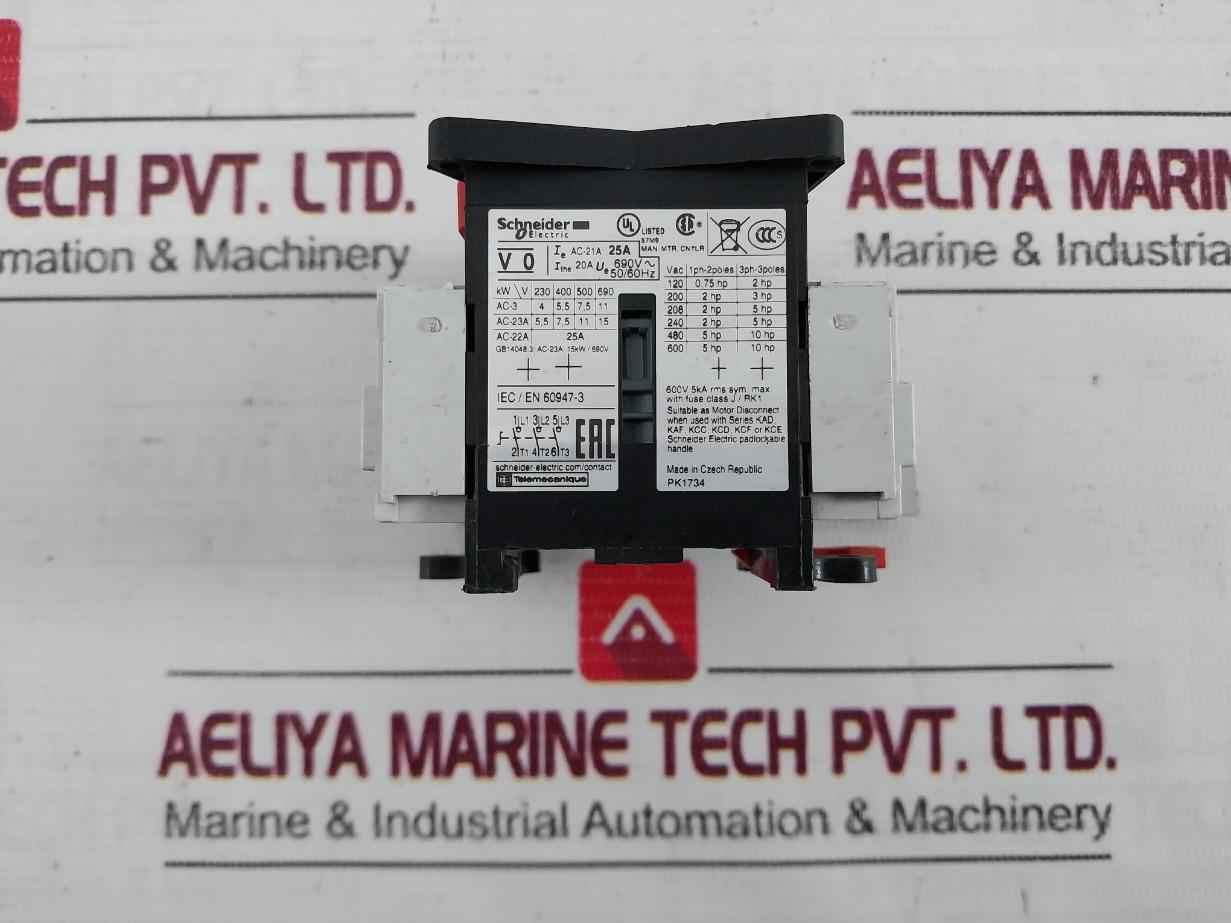 Schneider Electric/Telemecanique V 0 3 Pole Switch Body 690V Ac-50/60Hz 25A