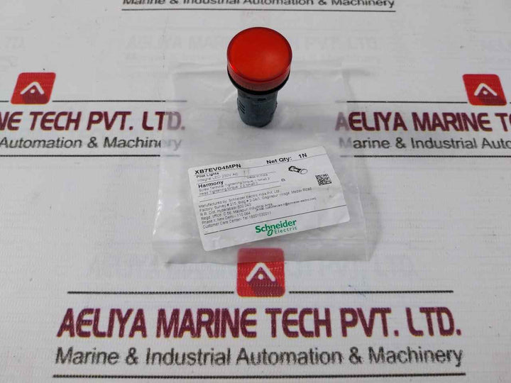 Schneider Electric/Telemecanique Xb7Ev04Mpn Monolithic Red Pilot Light 230V Ac
