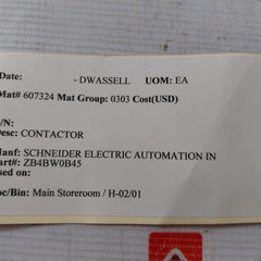 Schneider Electric Telemecanique Zb4Bw0B45 Contactor 10A