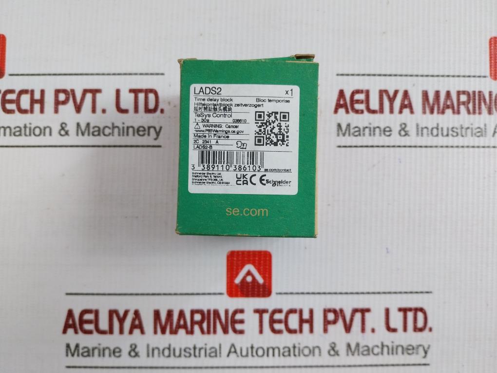 Schneider Electric Time Delay Auxiliary Contact Block 1-30S Part No Lads2-b