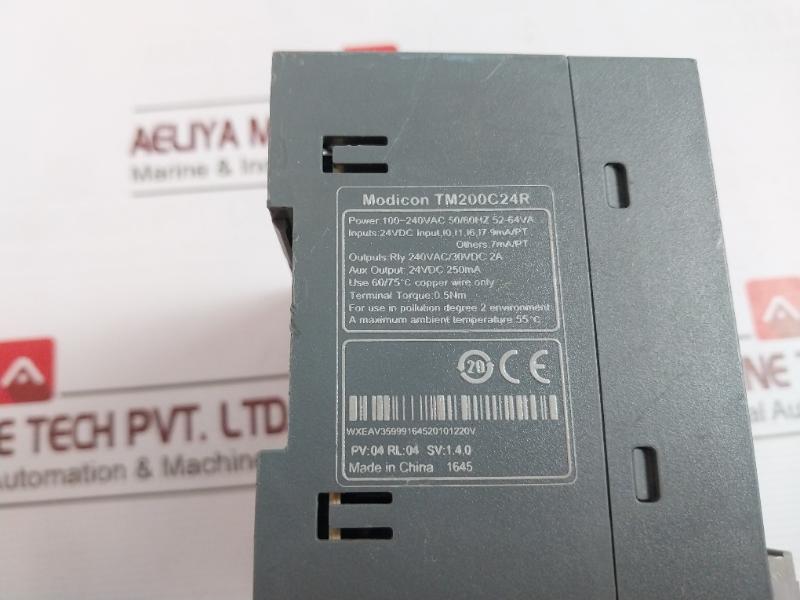 Schneider Electric Tm200C24R Modicon Logic Controller Module 220Vac 24V Dc 250Ma