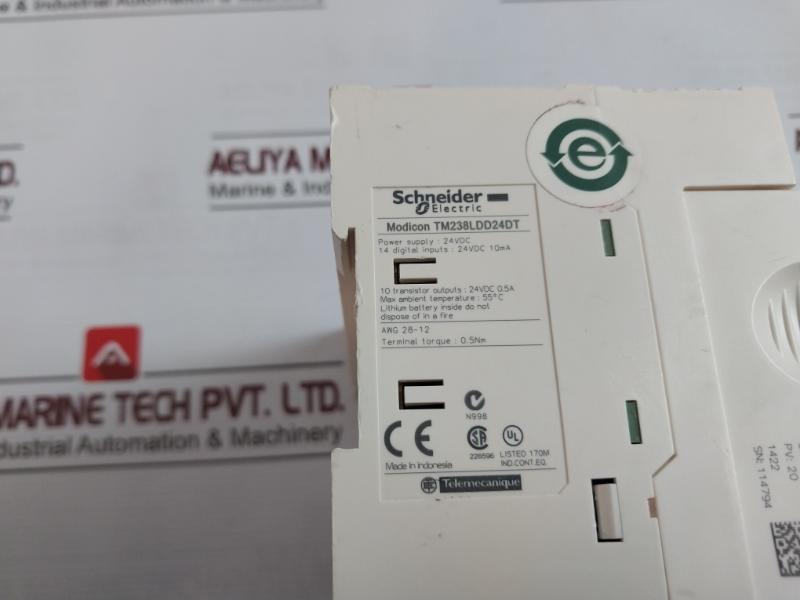 Schneider Electric Tm238Ldd24Dt Modicon Programmable Controller 24Vdc 10Ma