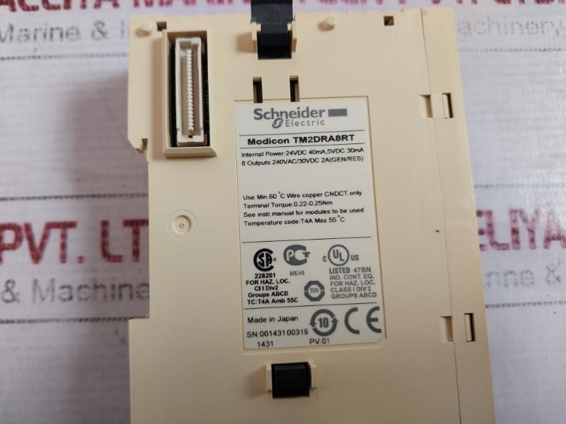 Schneider Electric Tm2Dra8Rt Modicon Relay Output Module 24Vdc 40Ma, 5Vdc 30Ma