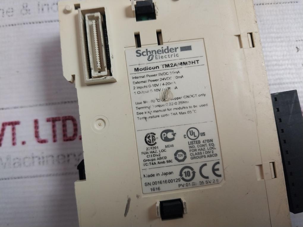 Schneider Electric Tm2amm3ht Analog Input/output Module 5vdc 50ma