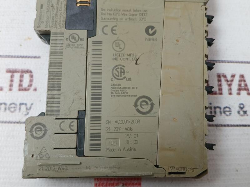 Schneider Electric Tm5Acbm01R Modicon Tm5 Bus Base Power Supply Tm5Sber2 5V