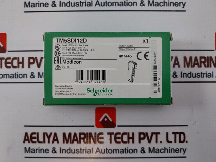 Schneider Electric Tm5Sdi12D Discrete Input Module 12 Di 24Vdc Sink 1 Wire