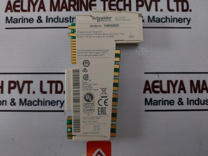 Schneider Electric Tm5Sdi12D Discrete Input Module 12 Di 24Vdc Sink 1 Wire