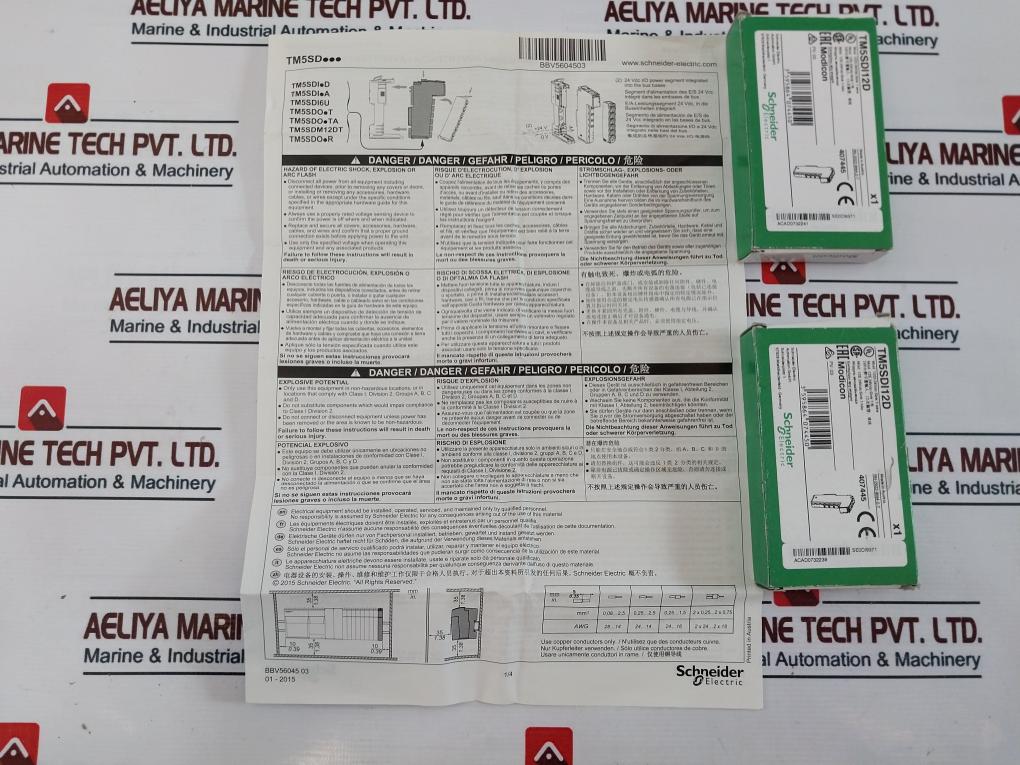 Schneider Electric Tm5Sdi12D Modicon 12 Digital Input Module 24Vdc