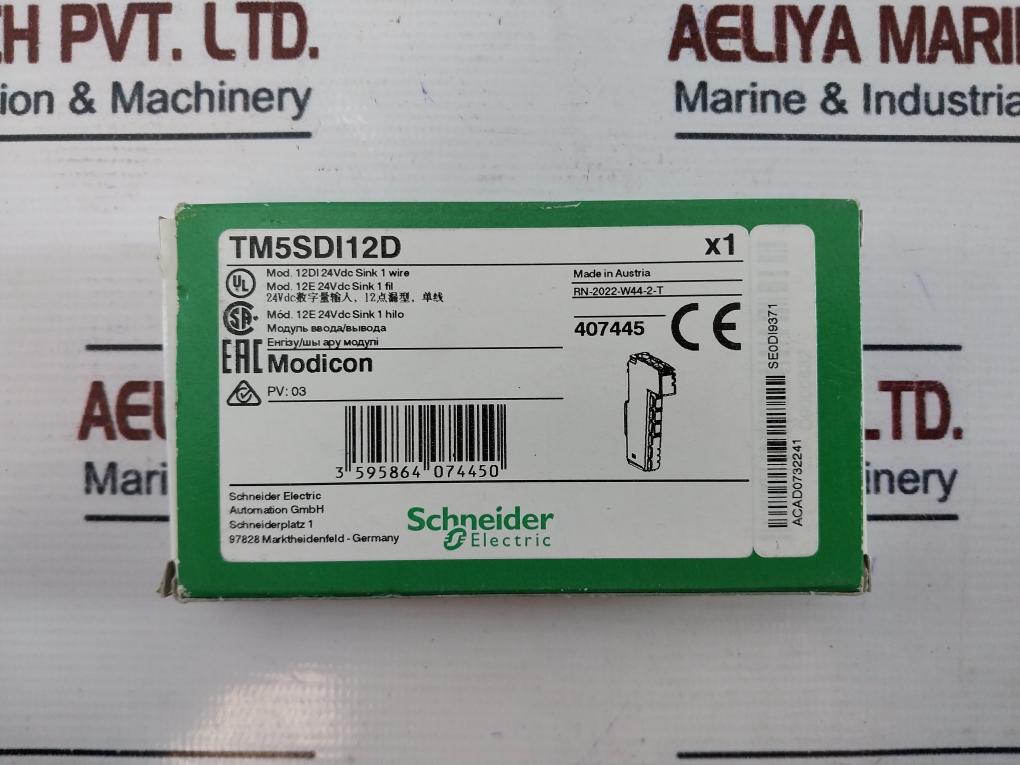 Schneider Electric Tm5Sdi12D Modicon 12 Digital Input Module 24Vdc