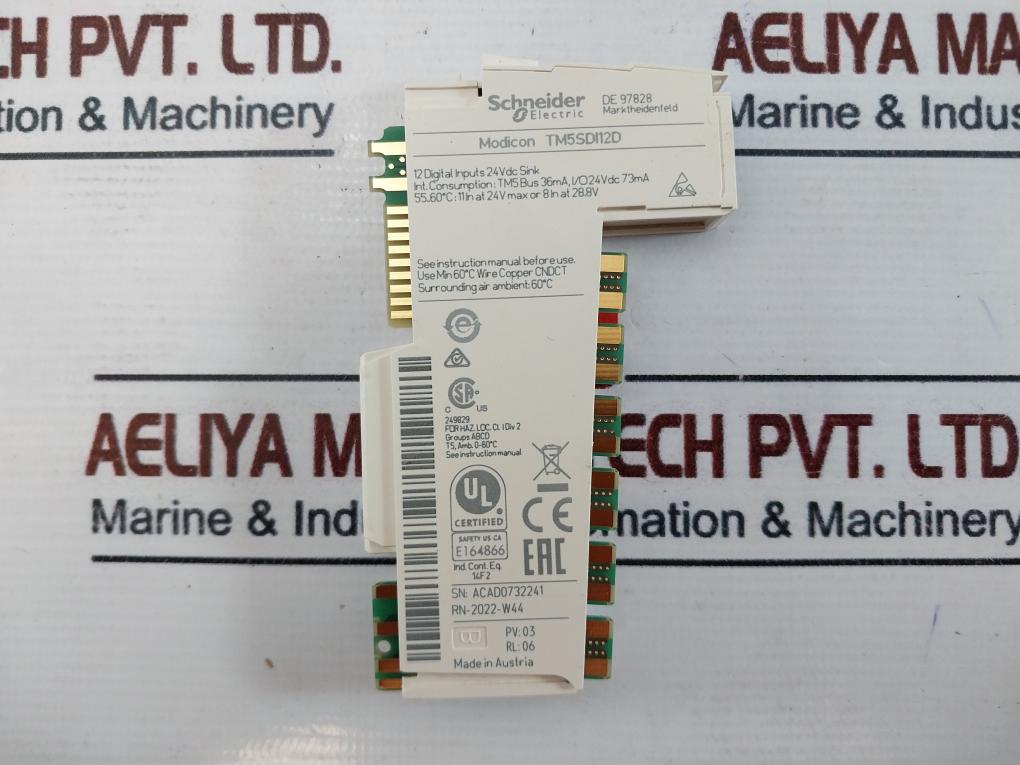 Schneider Electric Tm5Sdi12D Modicon 12 Digital Input Module 24Vdc