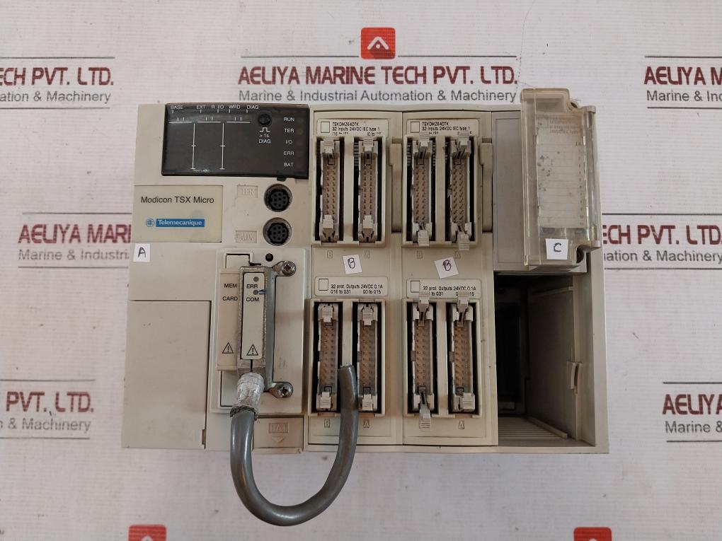 Schneider Electric Tsx3721101 Modular Base Controller With Discrete Input Module Tsxdez12D2