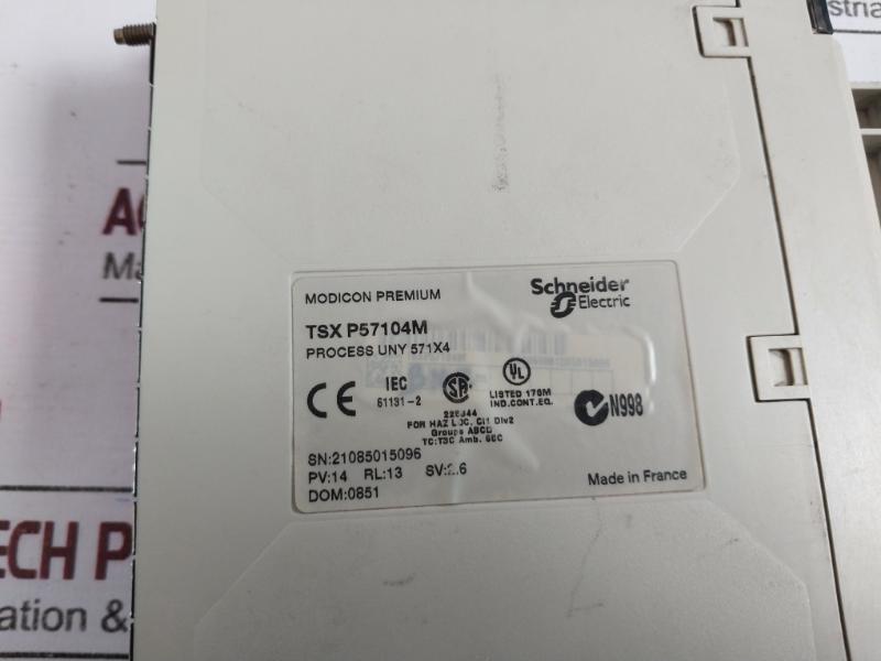 Schneider Electric Tsx P57104m Modicon Premium Process Unit Iec 61131-2