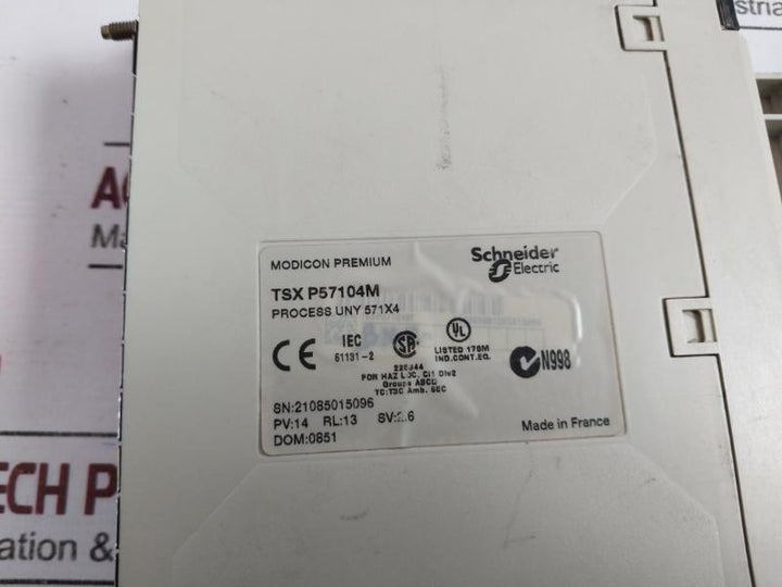 Schneider Electric Tsx P57104m Modicon Premium Process Unit Iec 61131-2