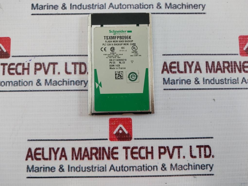 Schneider Electric TSXMFPB096K Flash Mem 96kb Backup Memory Card