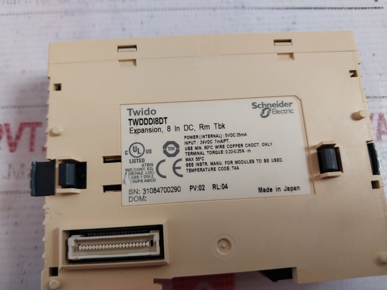 Schneider Electric Twido Twdddi8Dt Expansion Module 5Vdc 25Ma, 24Vdc 7Ma T4A