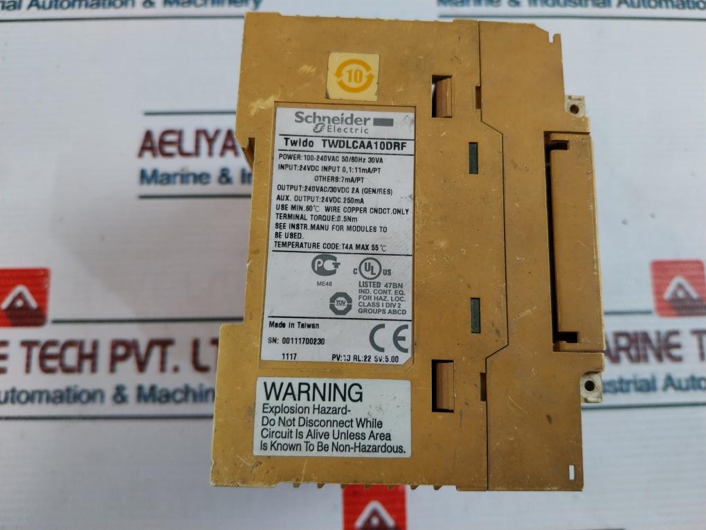 Schneider Electric Twido Twdlcaa10Drf Plc Module 100-240Vac 50/60Hz 30Va