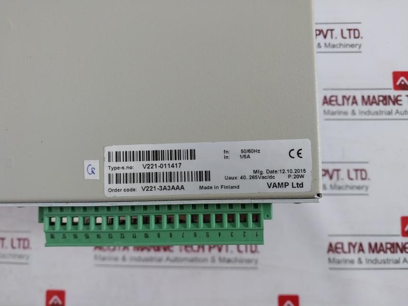 Schneider Electric Vamp 221 Relay With Arc Protection 50/60Hz 20W V221-11419