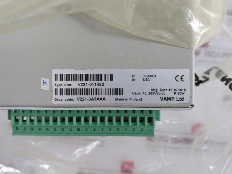 Schneider Electric Vamp 221 Relay With Arc Protection 50/60Hz 20W V221-11419