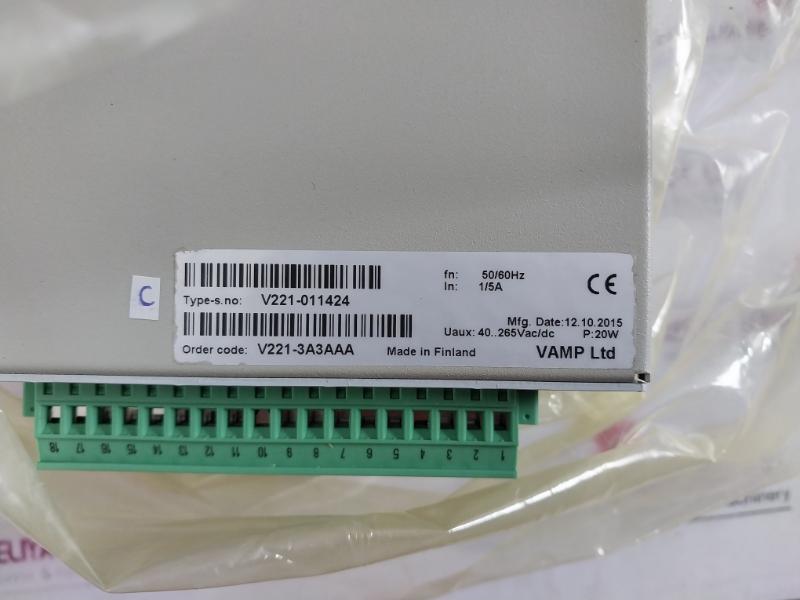 Schneider Electric Vamp 221 Relay With Arc Protection 50/60Hz 20W V221-11419