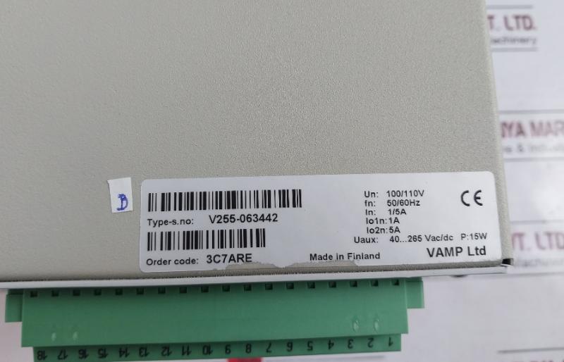 Schneider Electric Vamp 255 Feeder Terminal 40-265Vac/Dc V255-072179