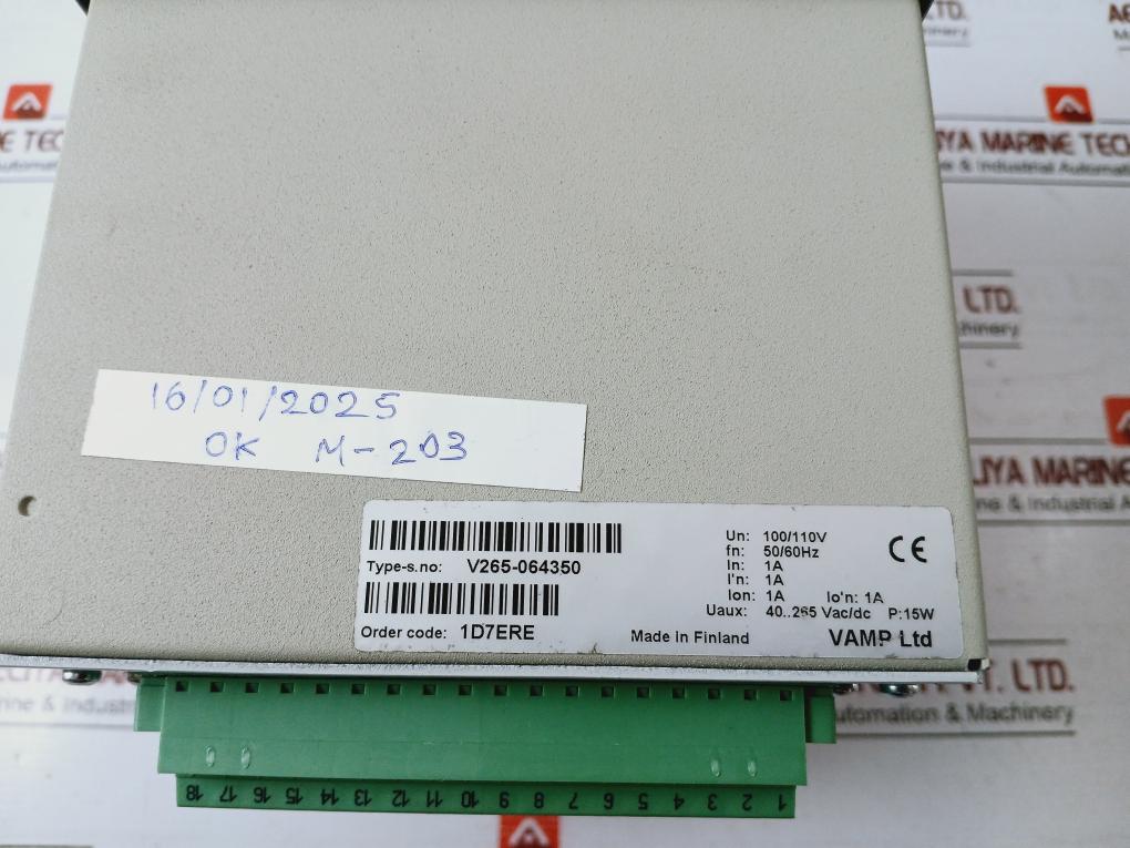 Schneider Electric Vamp 265 Protection Relay Vy264A 100/110V 1A In 40-265Vac/Dc