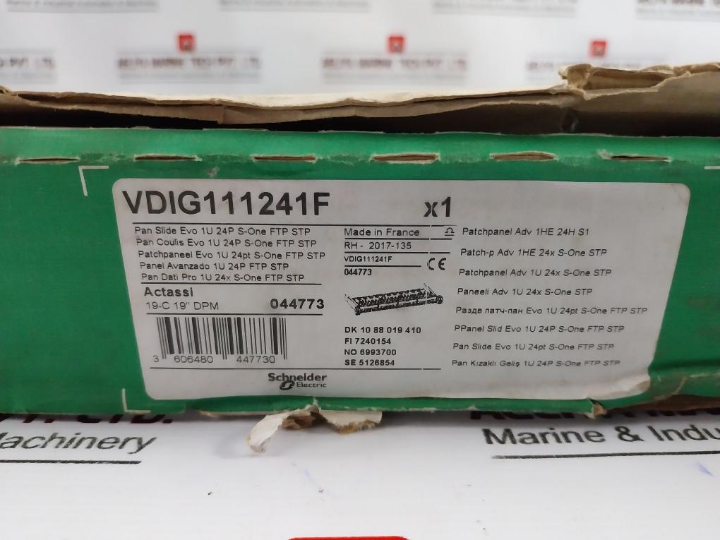 Schneider Electric Vdig111241F Patch Panel Actassi 19-c 19 Inch