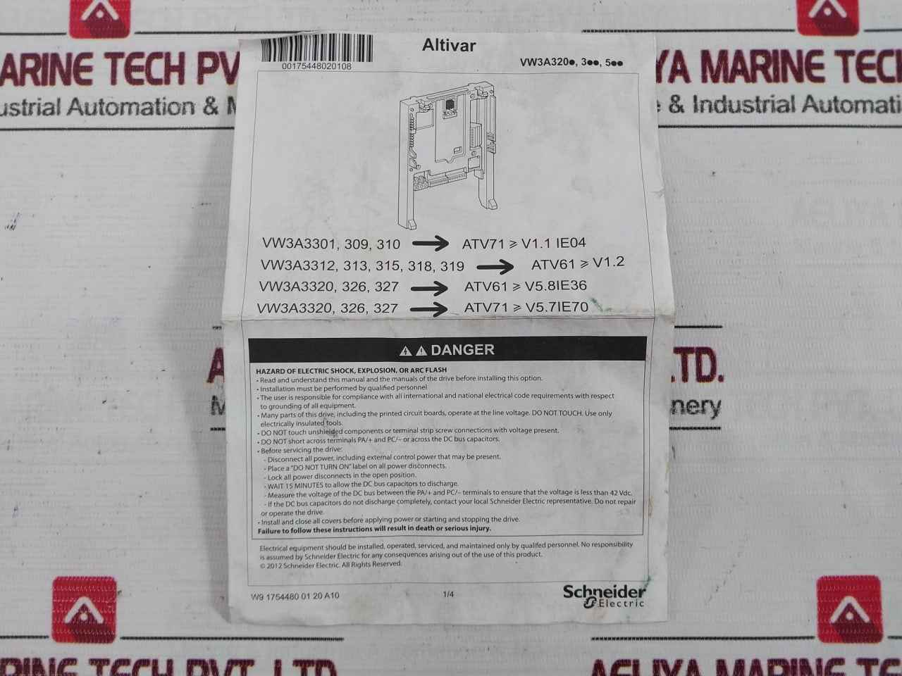 Schneider Electric Vw3A3202 Extended Input Output Module Set 165Lo3 G1522 50C