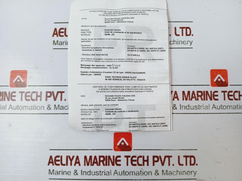 Schneider Electric Xb4bvg3ex Harmony Pilot Light 110-120v Ip65