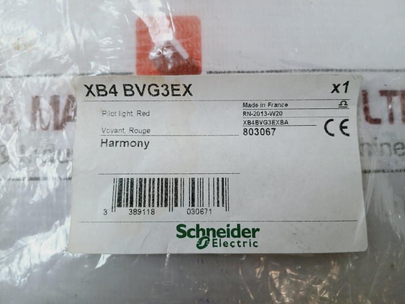 Schneider Electric Xb4bvg3ex Harmony Pilot Light 110-120v Ip65