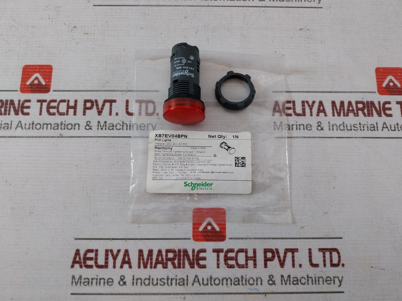 Schneider Electric Xb7Ev04Bpn Monolithic Pilot Light 4Bpn 8D18422 24V Ac/Dc