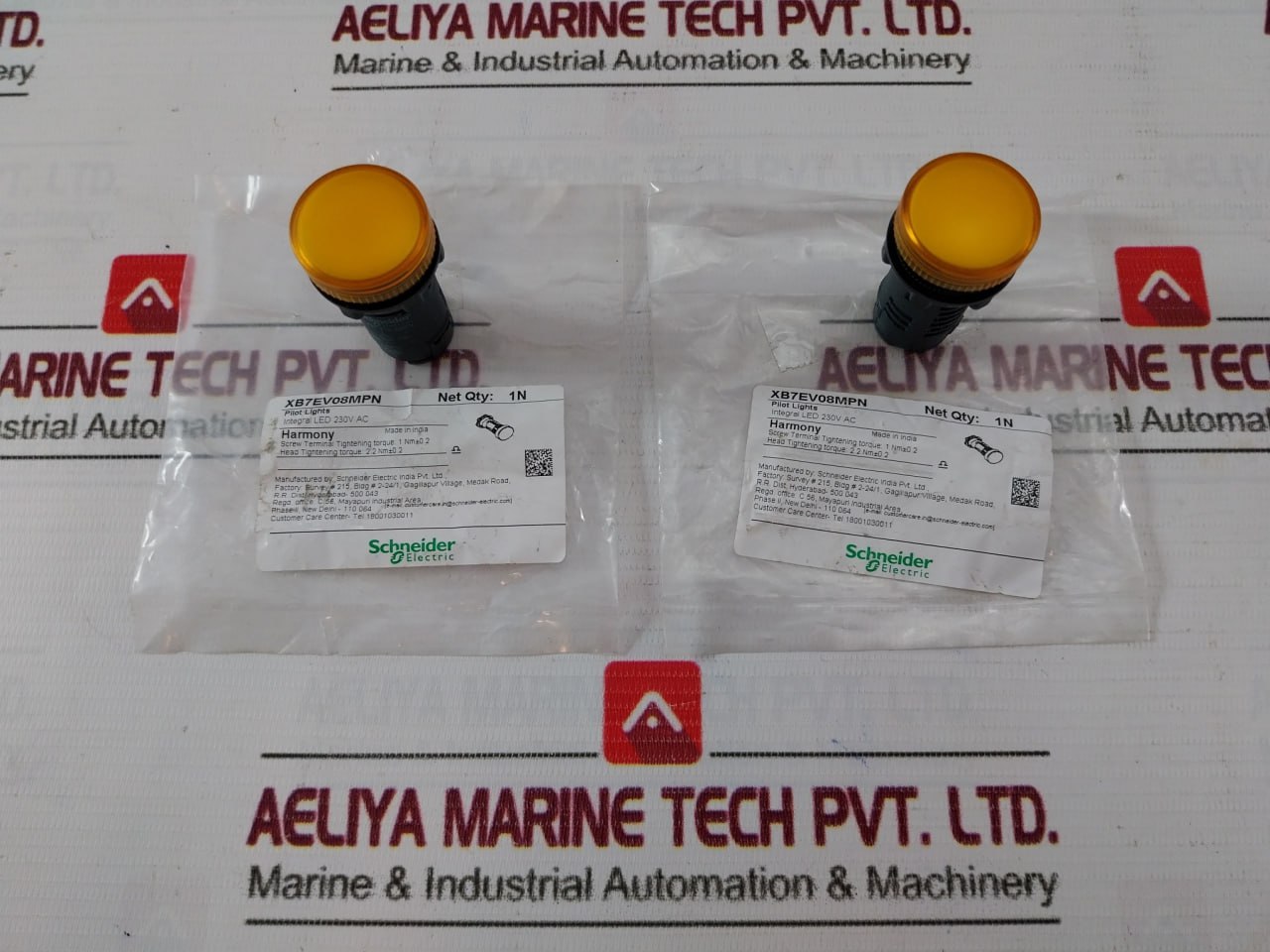 Schneider Electric Xb7Ev08Mpn Pilot Light 230V Ac 2.2 Nm Tolerance 0.2