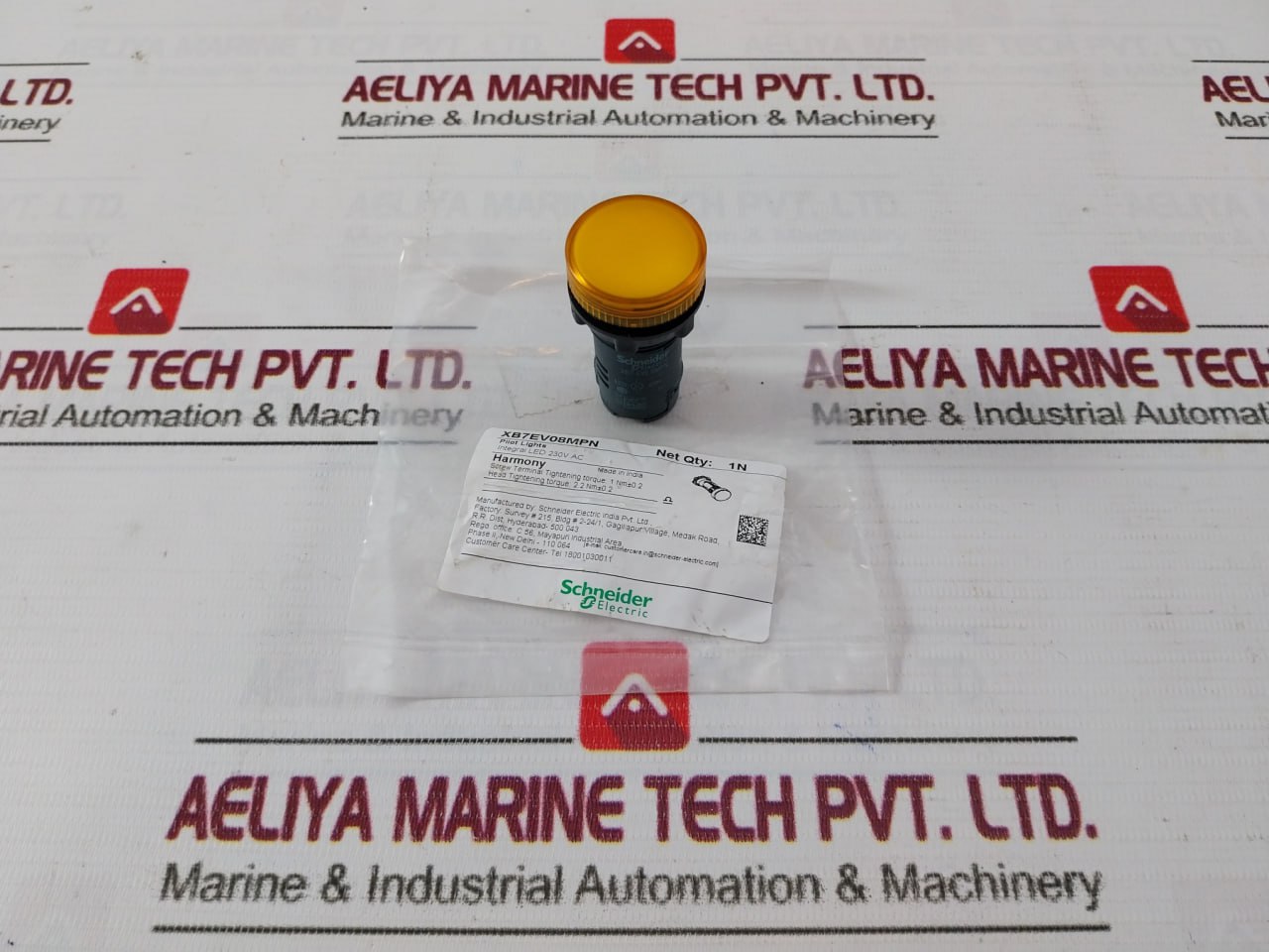 Schneider Electric Xb7Ev08Mpn Pilot Light 230V Ac 2.2 Nm Tolerance 0.2