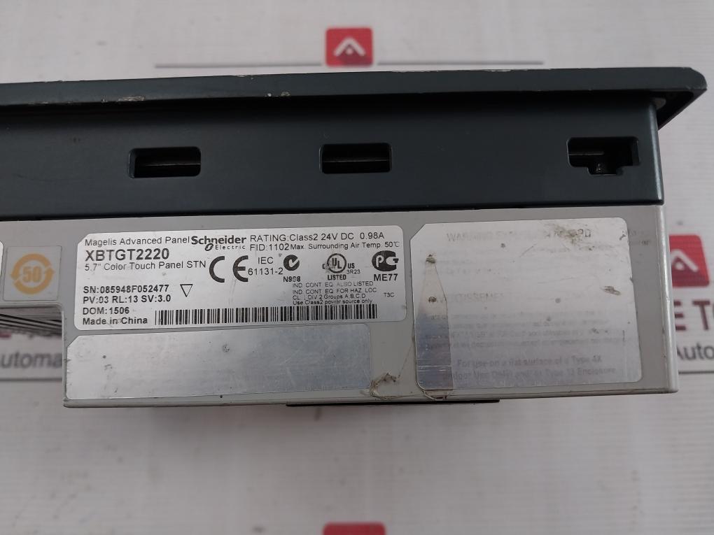 Schneider Electric Xbtgt2220 Advanced Touch Panel 26W 50C