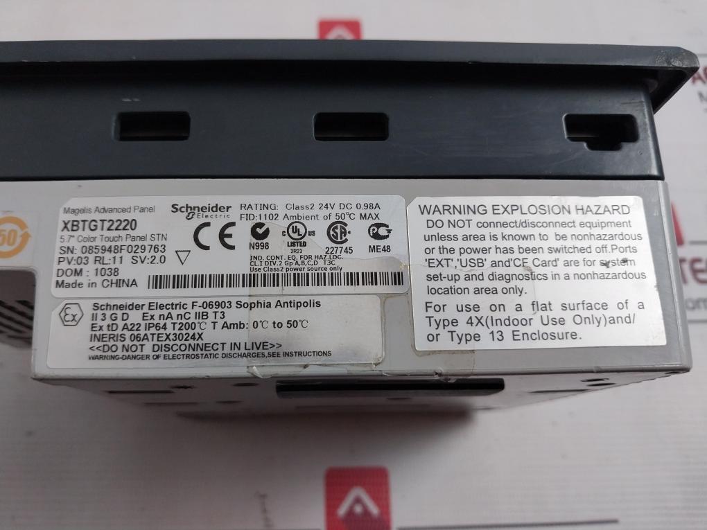 Schneider Electric Xbtgt2220 Advanced Touchscreen Panel Ip64 T200C