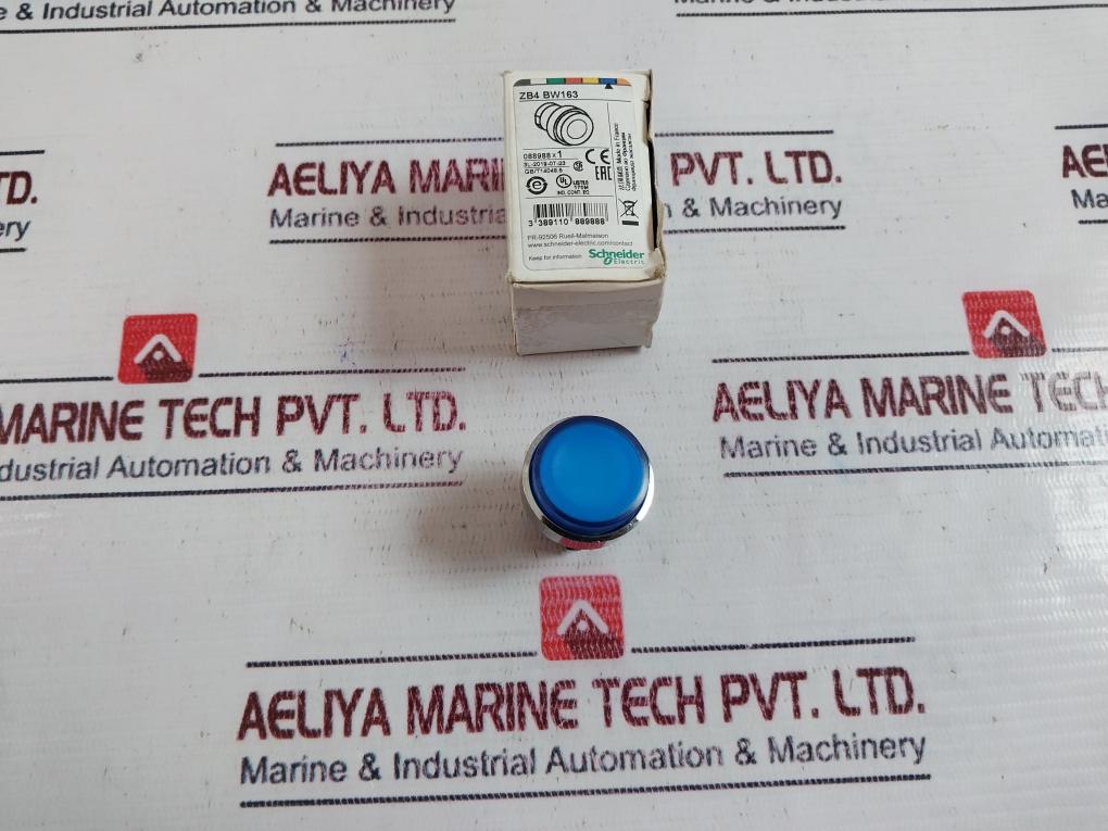 Lot of 3X SCHNEIDER ELECTRIC ZB4 BW163 Head for Illuminated Push Button Blue