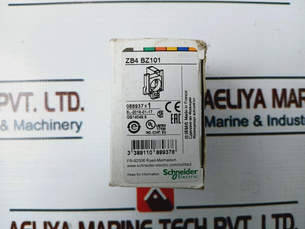 Schneider Electric Zb4 Bz101 Single contact block with body/fixing collar 10a