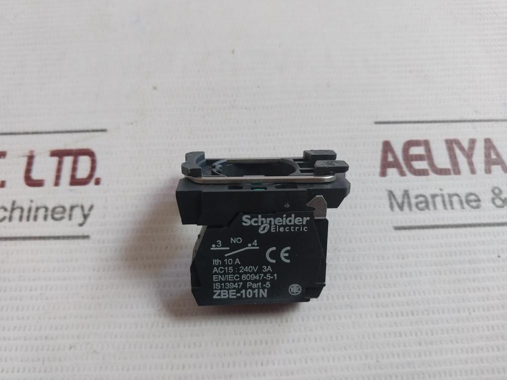 Schneider Electric Zbe-101N Push Button Contact Block 10A 240V 3A Zb5Az009
