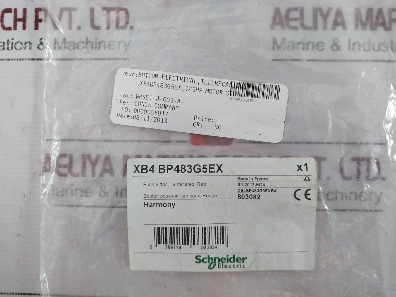 Schneider Electric Zbe-102 Harmony E-stop Unit Pushbutton, Xb4Bp483G5Exba