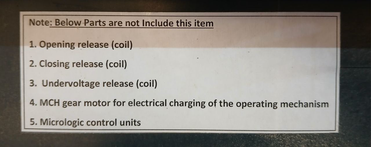 Schneider Electric/merlin Gerin Lv847610 Masterpact Circuit Breaker Nha27021