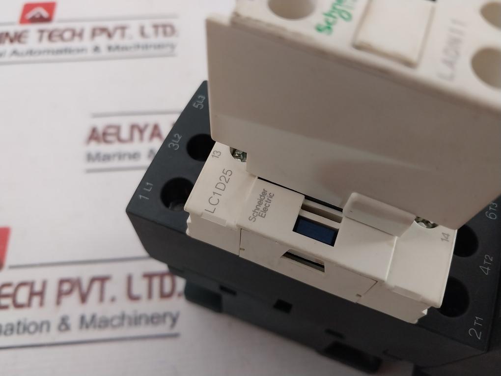 Schneider Lc1D25 Contactor ,Lrd 22 Relay With Ladn11 Contact Block