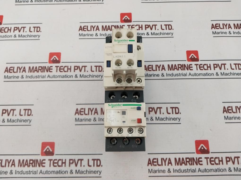 Schneider Lc1D25 Contactor ,Lrd 22 Relay With Ladn11 Contact Block