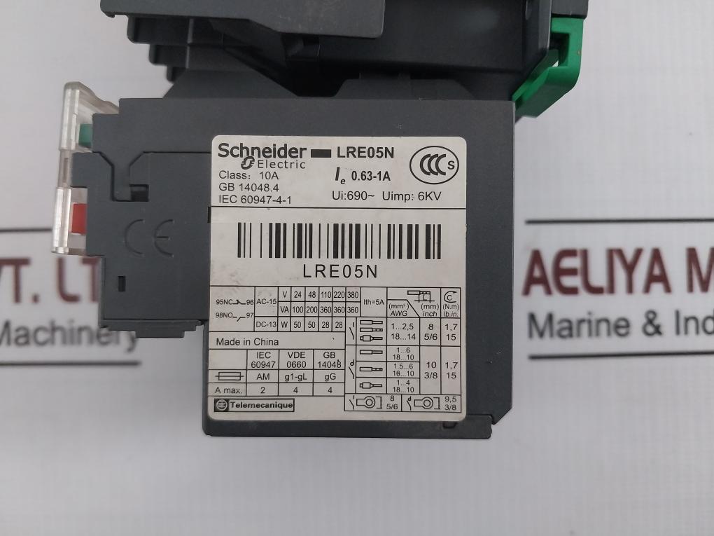 Schneider Lre05 Easypact Tvs Thermal Overload Relay Lc1 E09 10 Contactor