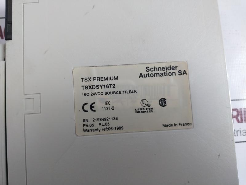 Schneider Tsxdsy16t2 Discrete Output Module W/ Terminal Block Tsxbly01