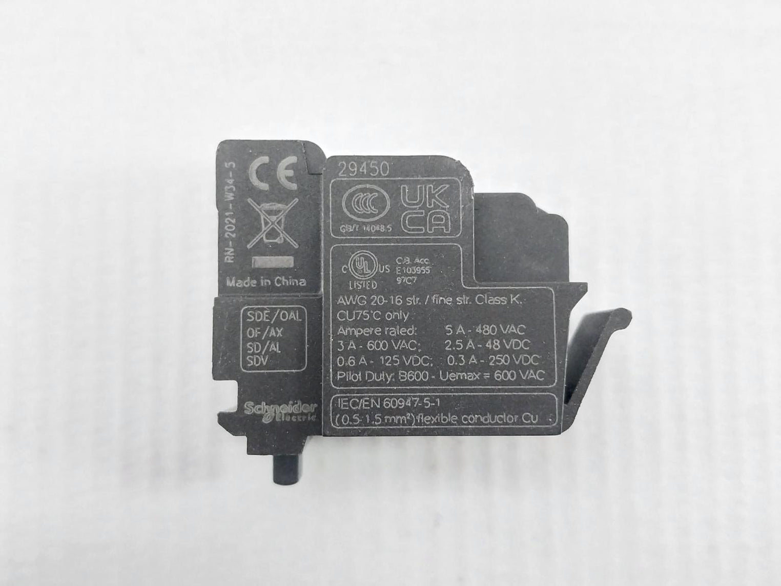 Schneider Electric 29450 Auxiliary Signalling Contact