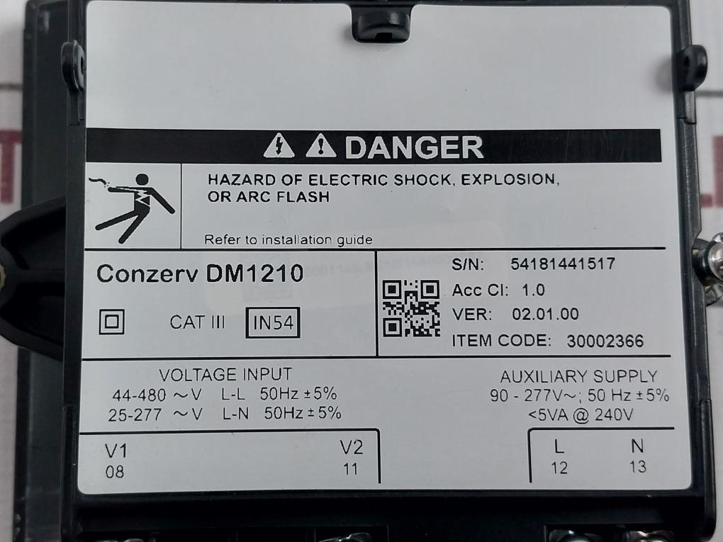 Schneider Electric Dm1210 Dm1000 Series Digital Panel Meter 90-277V 50Hz