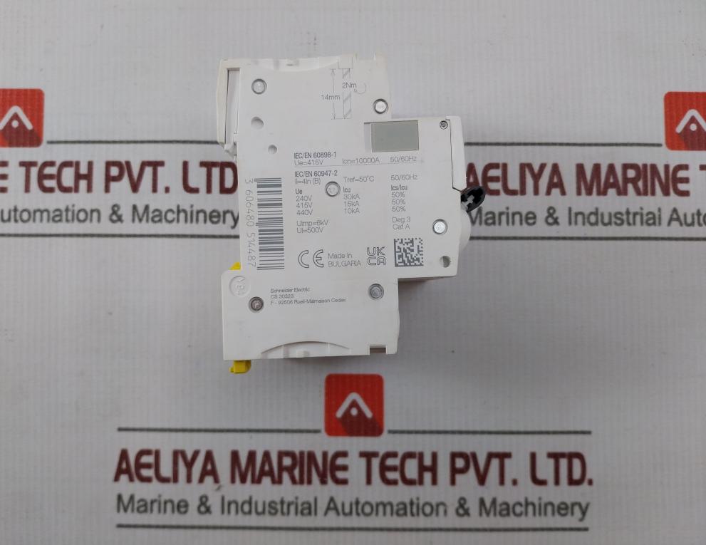 Schneider Electric Ic60H B 10A Miniature Circuit Breaker 415V Ac A9F53310