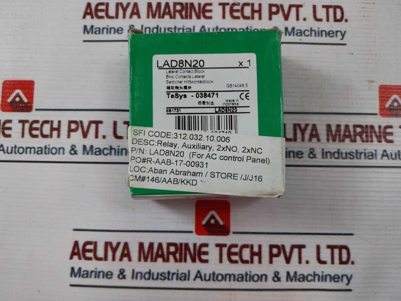 Schneider Electric Lad8N20 Auxiliary Contact Block 10A 690V